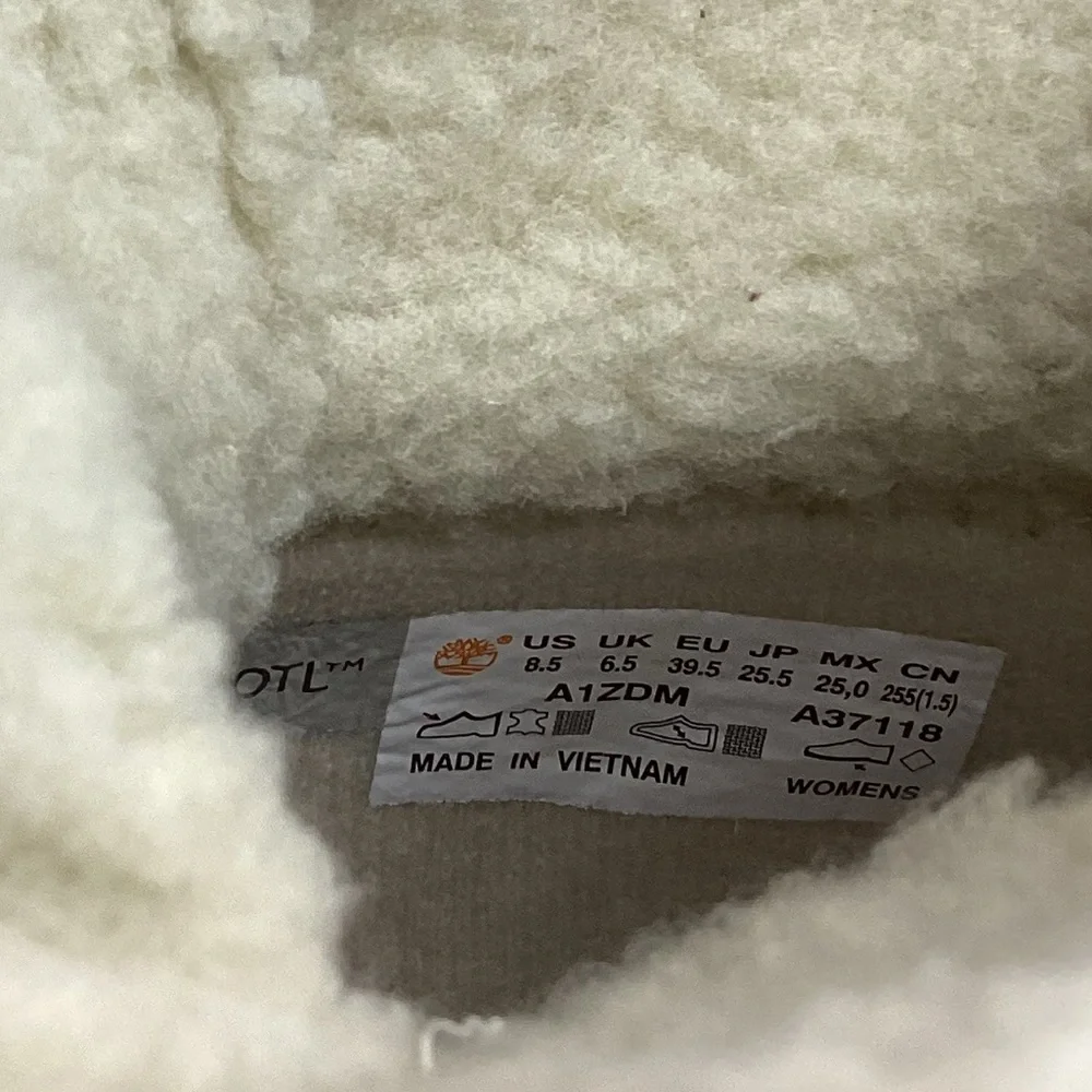 Timberland Dausette Fleece Fold Down Boots Size 8.5